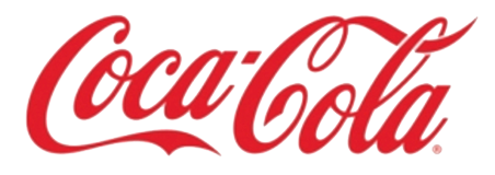 A coca cola logo is shown in red.